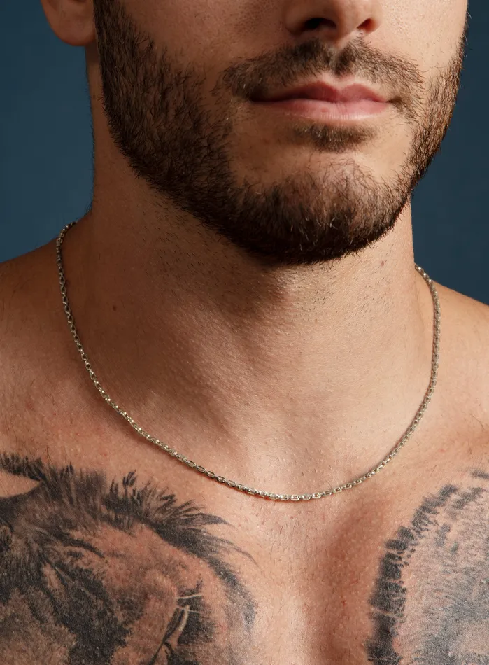 925 Sterling Silver Cable Chain Necklace for Men We Are All Smith Necklaces 925 Sterling Silver Cable Chain Necklace for Men We Are All Smith Necklaces