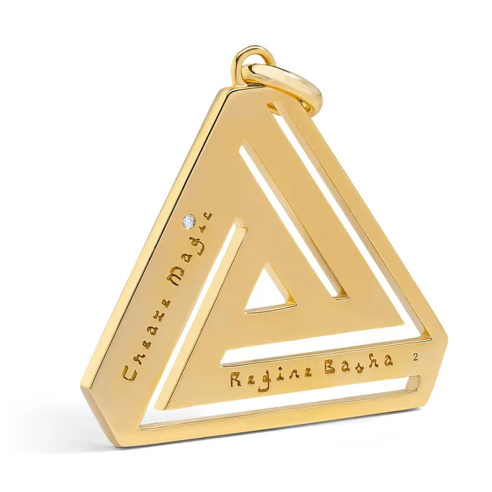 Aaron Basha Earrings Large Abracadabra Triangle Series 4
