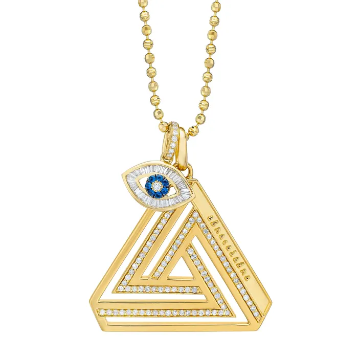 Aaron Basha Earrings Large Abracadabra Triangle Series 4