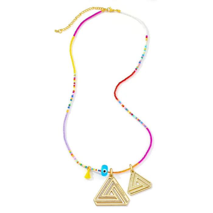 Aaron Basha Earrings Large Abracadabra Triangle Series 4