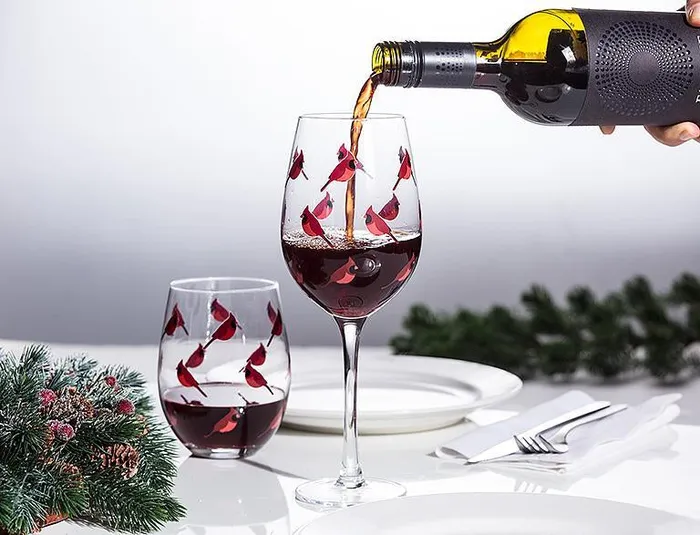 Abbott Earrings Cardinal Stemless Wine Glass 5