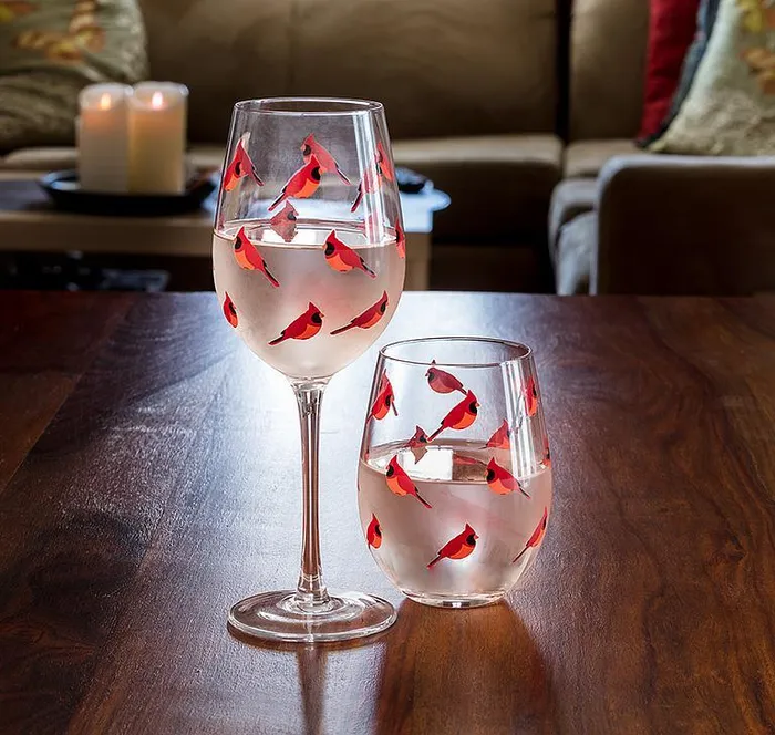 Abbott Earrings Cardinal Stemless Wine Glass 5