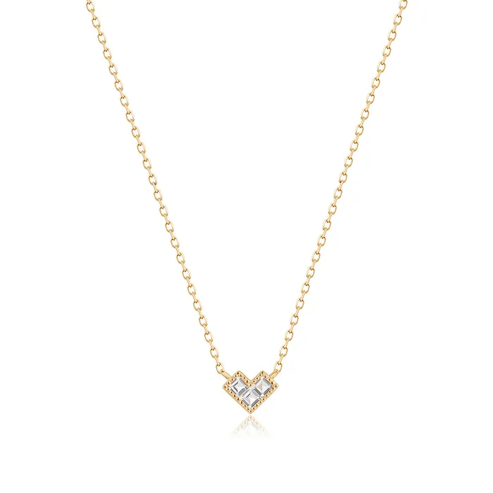 ADELAIDE Triple White Sapphire Necklace AURELIE GI Necklaces