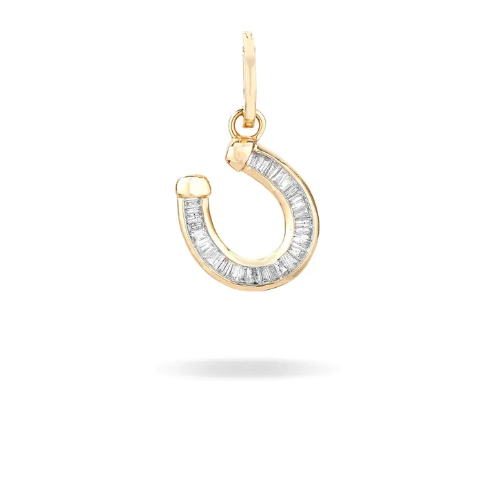 Adina Reyter Charm Necklaces Baguette Horseshoe Hinged Charm