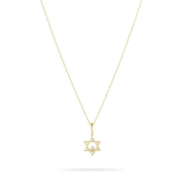Adina Reyter Earrings Diamond Star of David Mini Bead Charm