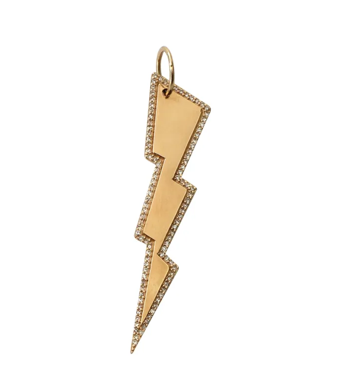 Alev Charm Necklaces Large Lightning Bolt Charm