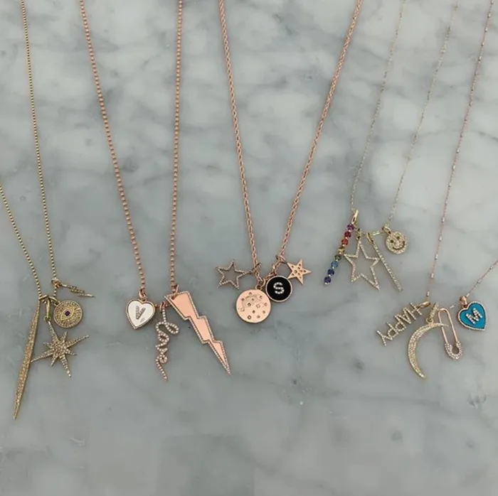 Alev Charm Necklaces Large Lightning Bolt Charm