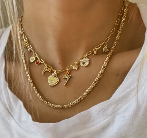 Alexa Leigh Necklaces Bespoke link Chain Charm Necklace Alexa Leigh Necklaces Bespoke link Chain Charm Necklace