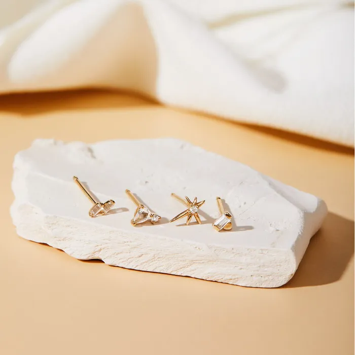 AURELIE GI Earrings DANA Single Topaz Stud