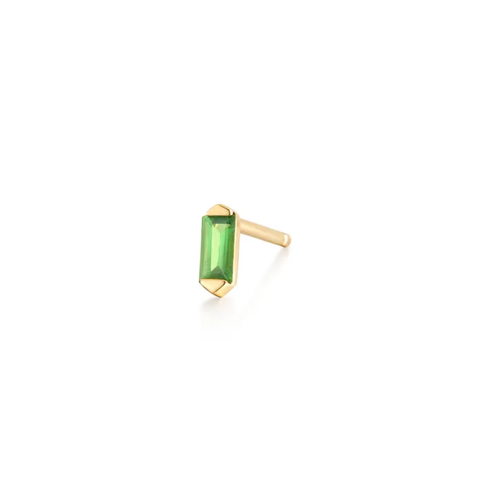 AURELIE GI Earrings SAGE Tsavorite Baguette Earring