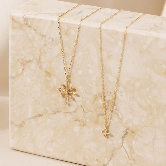 AURELIE GI LIESE Diamond Compass Necklace Necklaces
