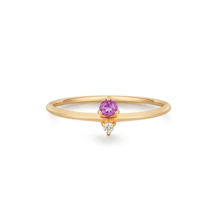 AURELIE GI Rings ELENA Amethyst and Diamond Ring