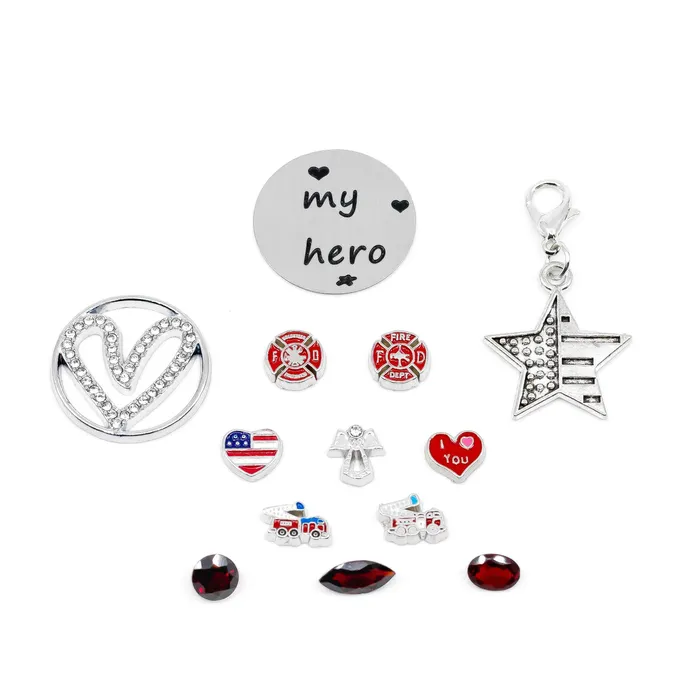 BATH0004FIRE Charm Necklaces Charm Drop Fire Department