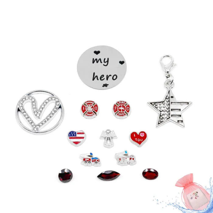 BATH0004FIRE Charm Necklaces Charm Drop Fire Department