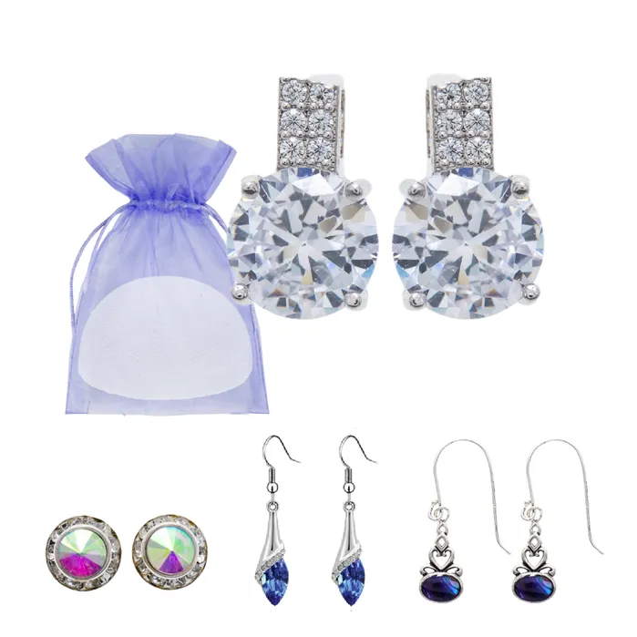 BATH0008EARPLATED Earrings Earring Bomb Silver Plated 100 Styles