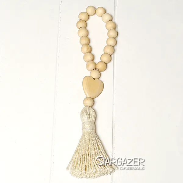 Beaded Circle wHeart Stargazer Necklaces