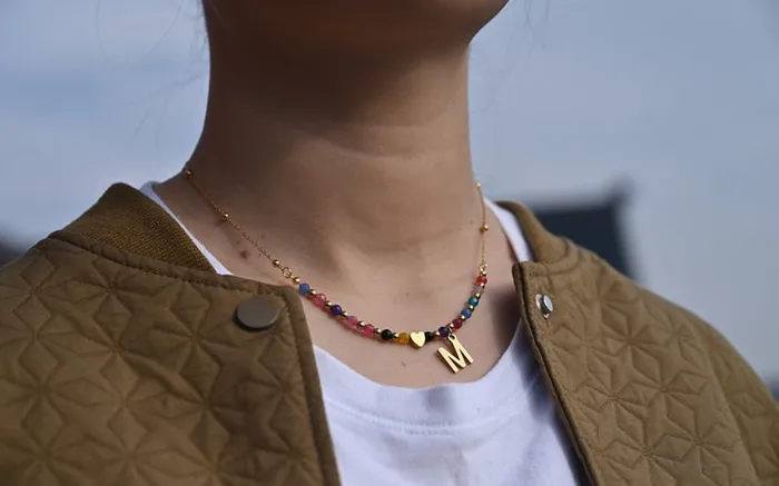 Beaded Heart Initial Necklace Shop1102651816 Sto Necklaces