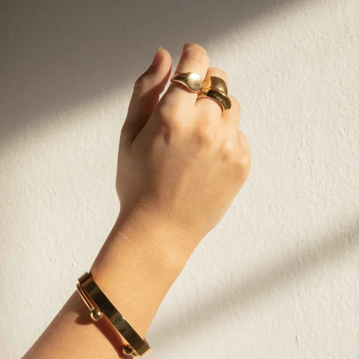 Biella Vintage Rings Mini Round Signet Ring