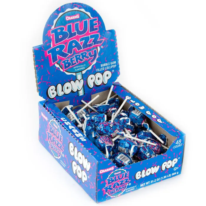 Blue Razz Berry Blow Pop Candlewick Gift Shop Rings