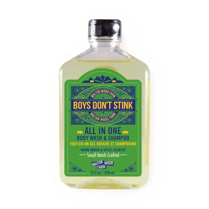 Boys Dont Stink Body Wash Shampoo Walton Wood Farm Earrings