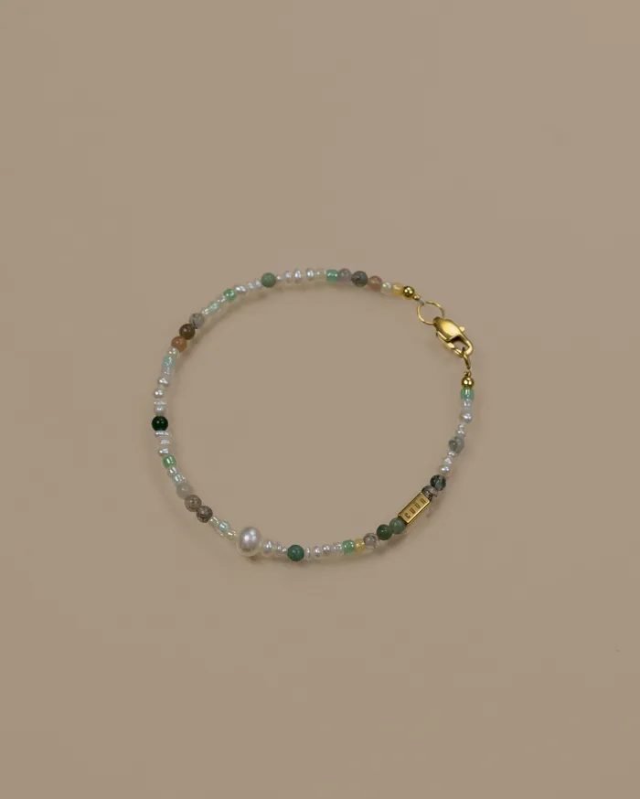 Bracelets CUN Hara Indian Agate Beaded Baroque Pearl Bracelet