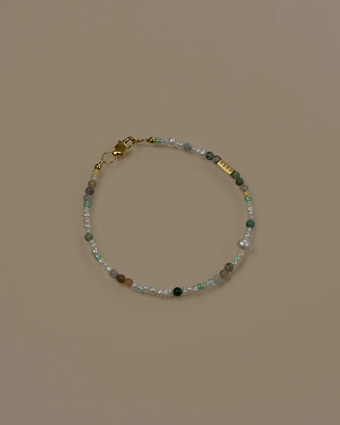 Bracelets CUN Hara Indian Agate Beaded Baroque Pearl Bracelet