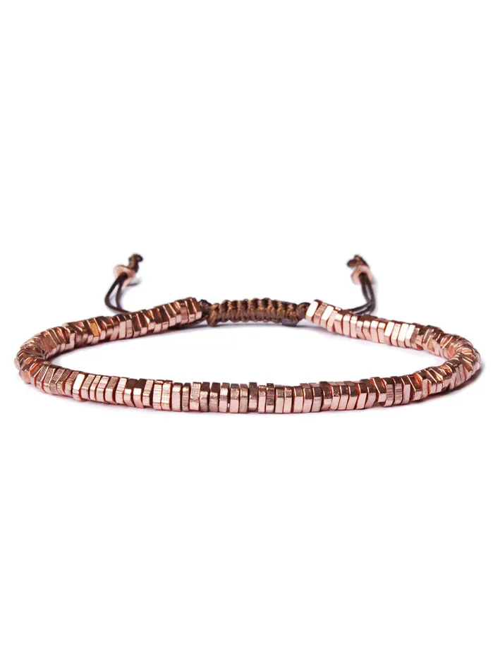 Bracelets We Are All Smith Copper Triangles Beaded Mens Bracelet