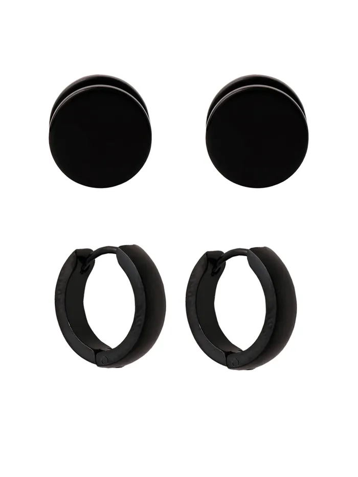 Bracelets Yellow Chimes Stud Earrings for Men Combo of 2 Pairs Stainless Steel Dumbbell Black Stud Hoops Earrings for Men and Women Yellow Chimes Bracelets Yellow Chimes Stud Earrings for Men Combo of 2 Pairs Stainless Steel Dumbbell Black Stud Hoops Earrings for Men and Women Yellow Chimes