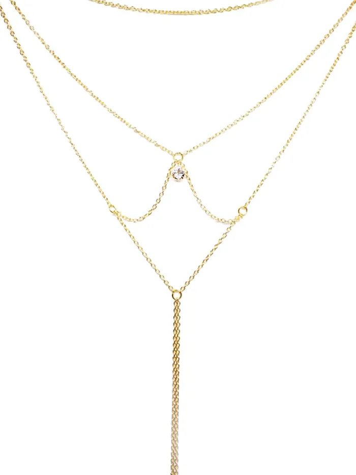 Bracelets Yellow Chimes Yellow Chimes Back Chain For Women Gold Plated Layered Back Chain For Women and Girls Bracelets Yellow Chimes Yellow Chimes Back Chain For Women Gold Plated Layered Back Chain For Women and Girls