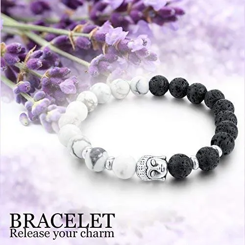 Bracelets Yellow Chimes Yellow Chimes Beads Bracelet for Men 2 Pcs Combo Reiki Meditation Healing Charm Beaded Buddha Bracelets for Women and Men