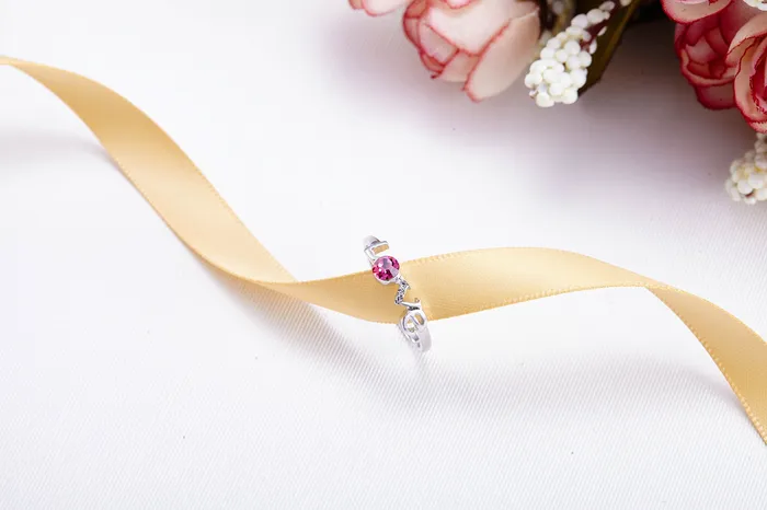 Bracelets Yellow Chimes Yellow Chimes Crystals from Swarovski Red Valentine Proposal Ring for Women and Girls