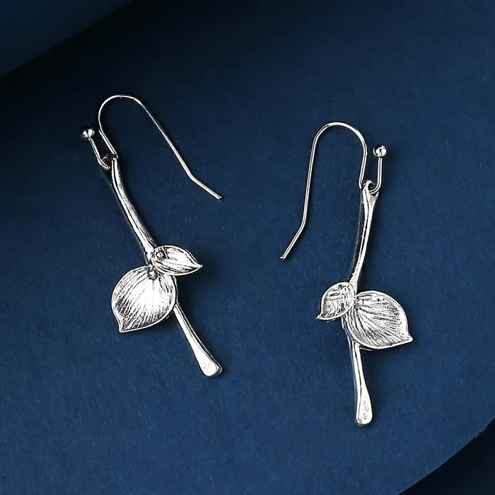 Bracelets Yellow Chimes Yellow Chimes Earrings For Women Silver Plated Leaf Designed Drop Earring For Women and Girls