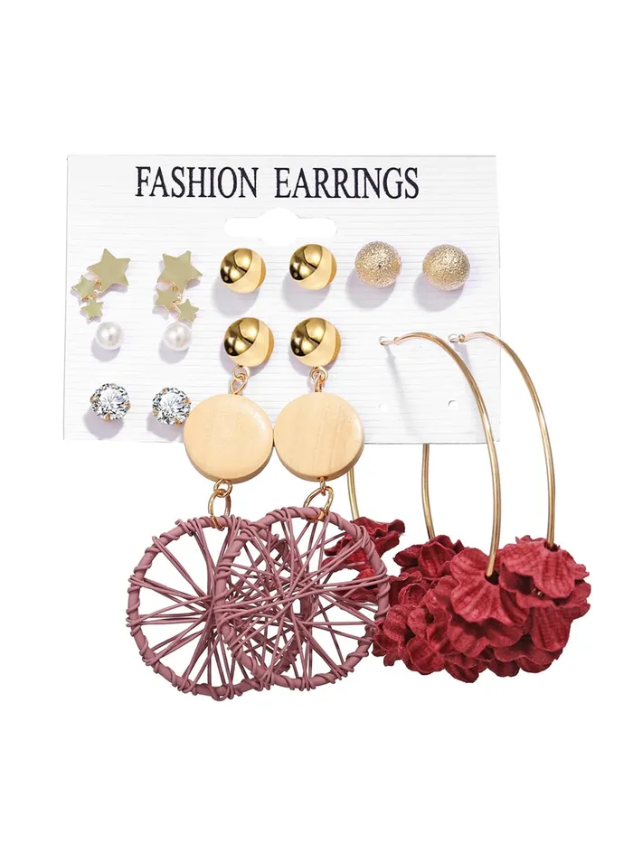 Bracelets Yellow Chimes Yellow Chimes Latest Fashion Gold Plated Geometric Design Dangle Earrings for Women and Girls Design 13