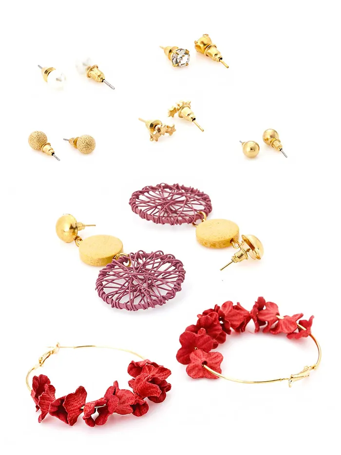 Bracelets Yellow Chimes Yellow Chimes Latest Fashion Gold Plated Geometric Design Dangle Earrings for Women and Girls Design 13
