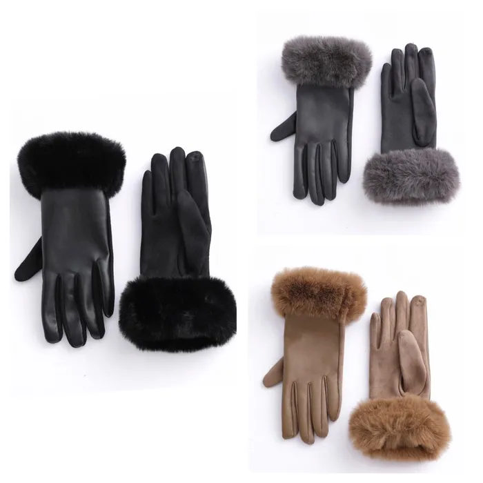 Candlewick Gift Shop Earrings Faux Fur Cuff Gloves