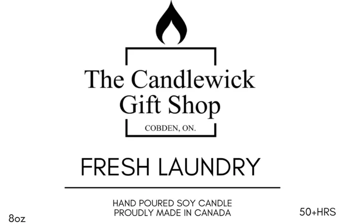 Candlewick Gift Shop Earrings Fresh Laundry 8oz Cobden Candle