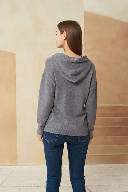 Candlewick Gift Shop Earrings Grey Hoodie Sweater One Size