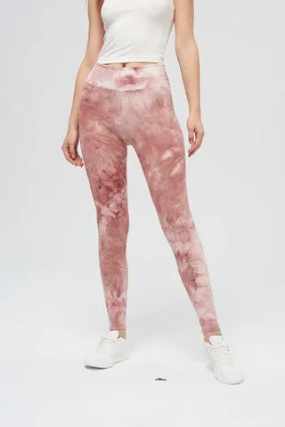 Candlewick Gift Shop Earrings Mauve Tie Dye Yoga Pant