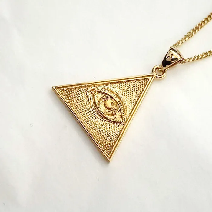 carre dor Necklaces 18k 14k gold triangle eye of providence pendant necklace 2 carre dor Necklaces 18k 14k gold triangle eye of providence pendant necklace 2