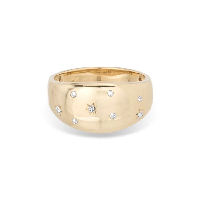 Celestial Diamonds Large Half Dome Ring Adina Reyter Rings