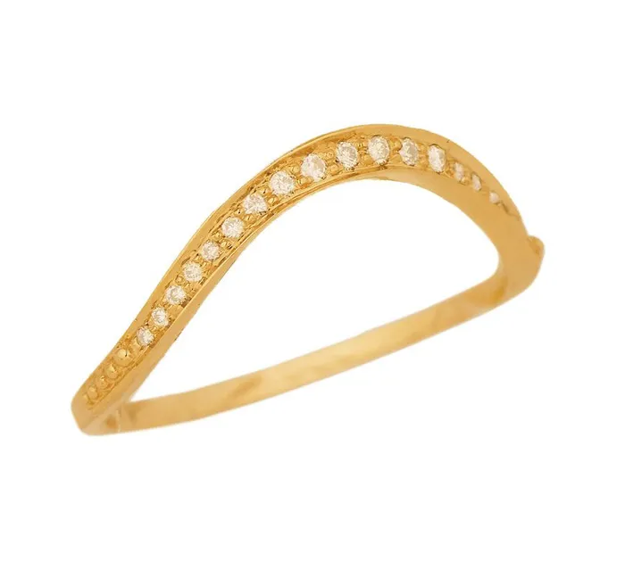 Celine Daoust Simple Wave Diamonds Ring Rings