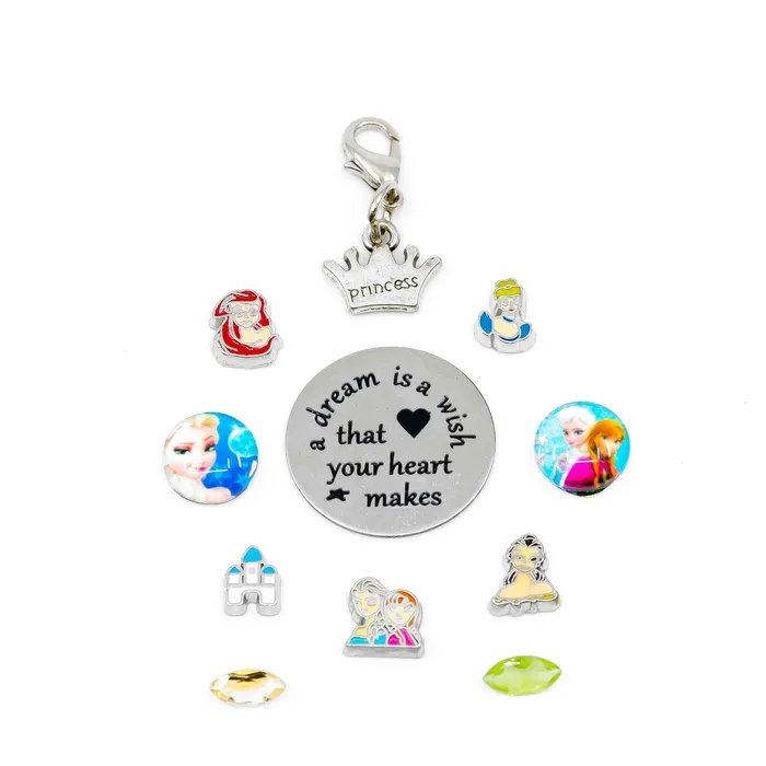 Charm Drop Princesses BATH0004PRINCESS Charm Necklaces