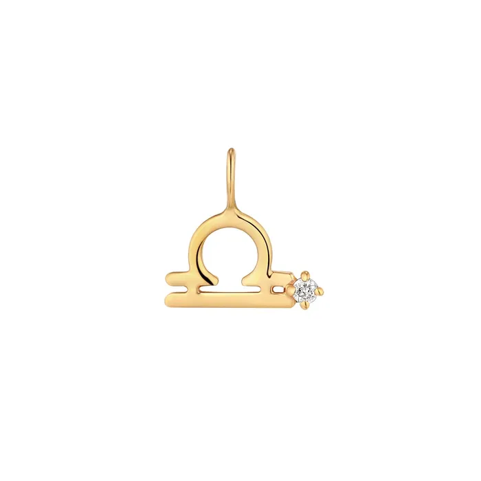 Charm Necklaces AURELIE GI LIBRA Zodiac Charm With Diamond