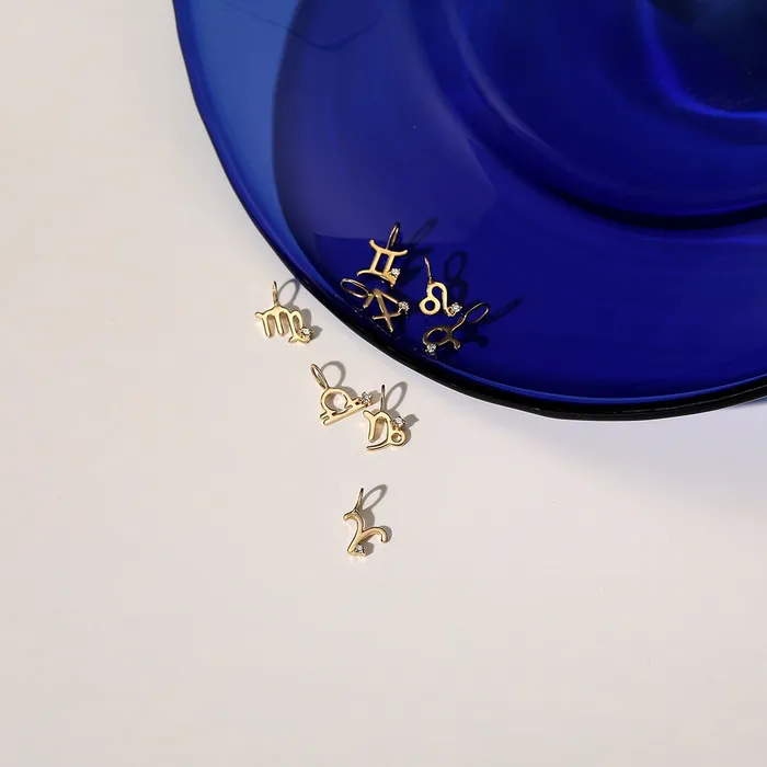 Charm Necklaces AURELIE GI LIBRA Zodiac Charm With Diamond