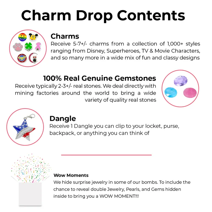 Charm Necklaces Charm Drop F Bomb BATH0004FBOMB