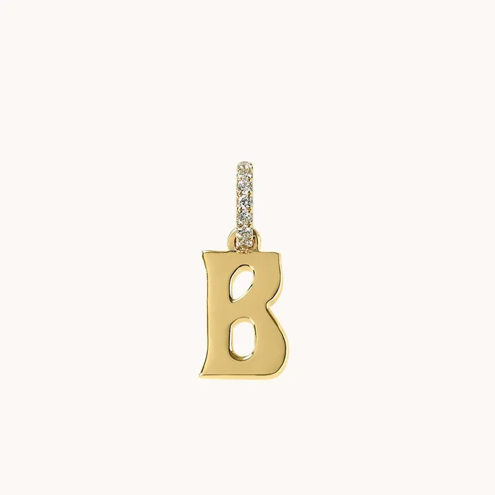 Charm Necklaces Marlo Laz Letter Charm Diamond