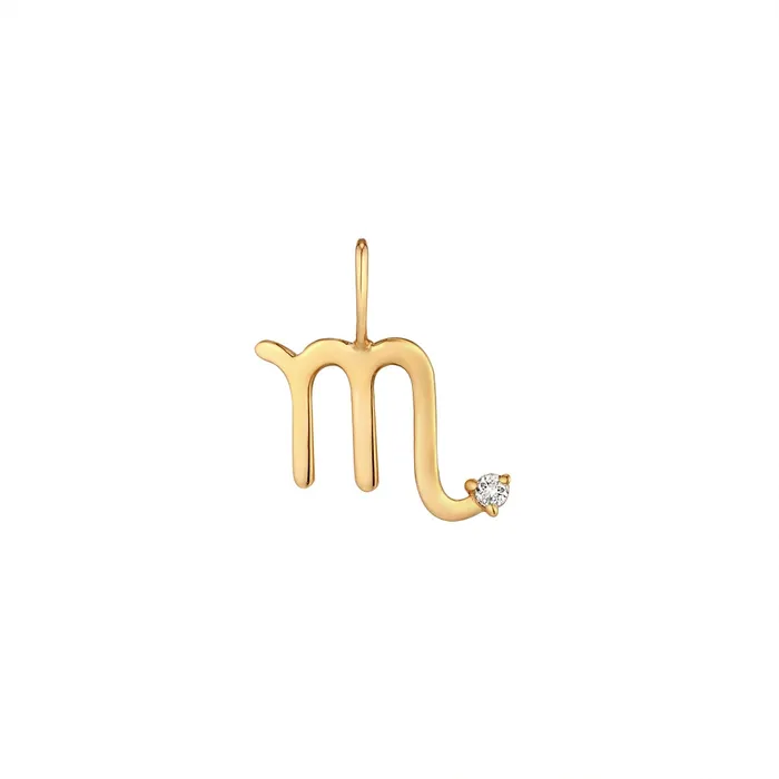Charm Necklaces SCORPIO Zodiac Charm With Diamond AURELIE GI