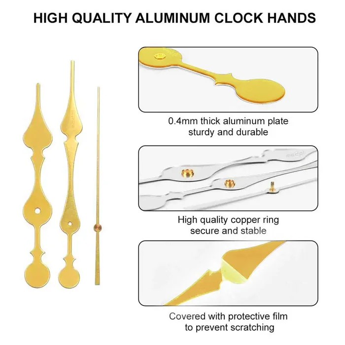 Clock Hands Needles Aluminium Large Needle Gold and Silver Resinarthub Necklaces Clock Hands Needles Aluminium Large Needle Gold and Silver Resinarthub Necklaces