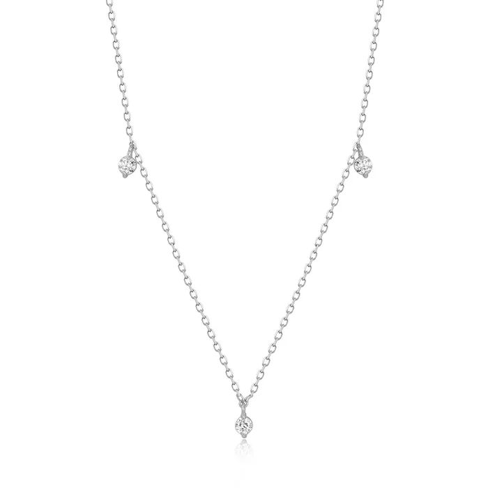 CRESSIDA Floating Triple Diamond Necklace AURELIE GI Necklaces