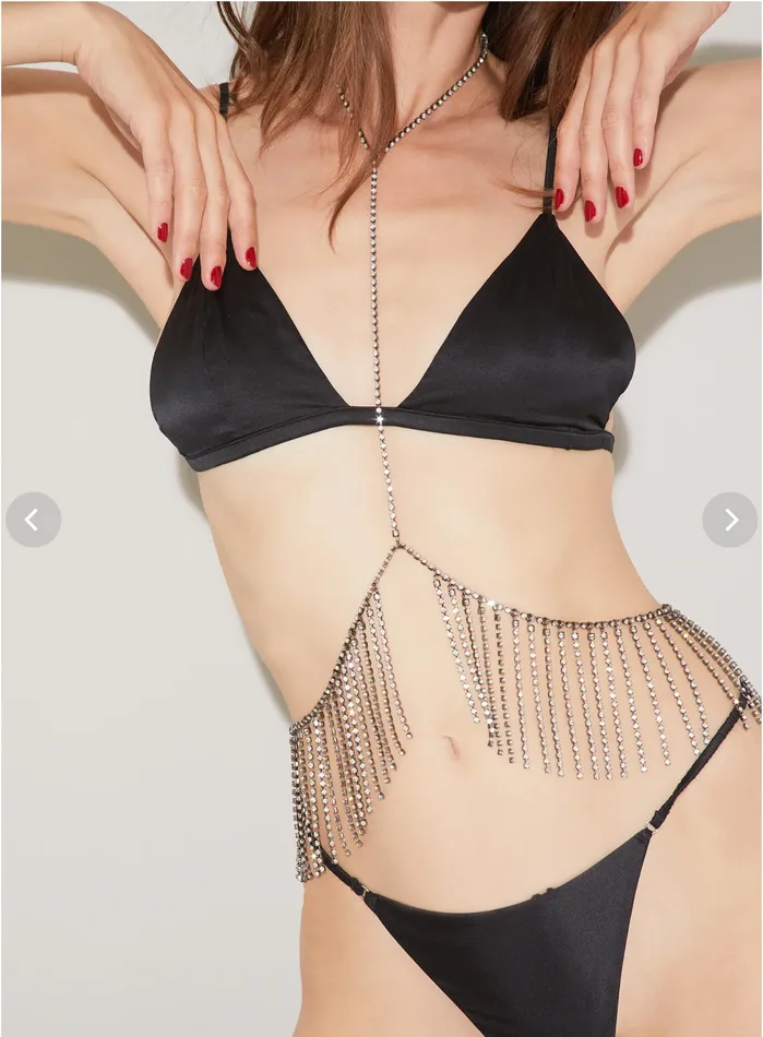 CRYSTAL BODY CHAIN Fleur Du Mal Necklaces
